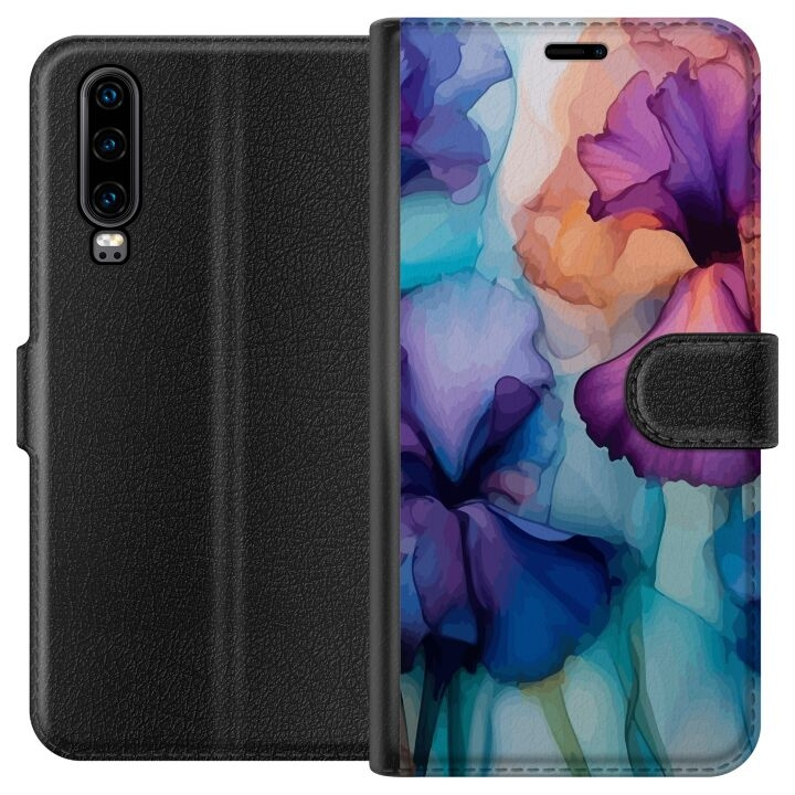 Wallet case for Huawei P30 with Magical flowers design in the group SMARTPHONE & TABLETS / Phone cases / Huawei/Honor at TP E-commerce Nordic AB (A53162)