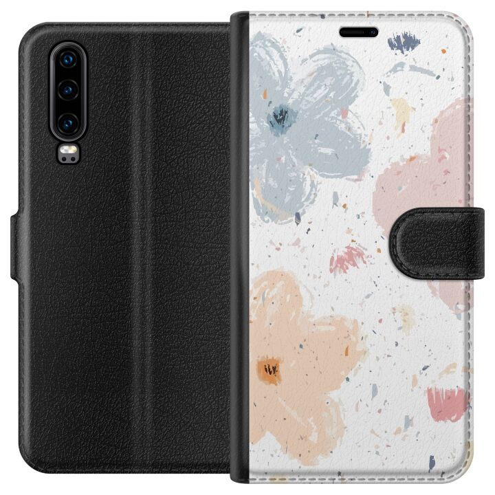 Wallet case for Huawei P30 with Flowers design in the group SMARTPHONE & TABLETS / Phone cases / Huawei/Honor at TP E-commerce Nordic AB (A53171)