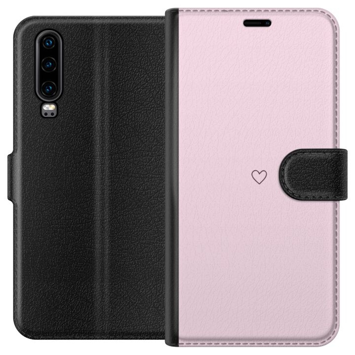 Wallet case for Huawei P30 with Heart design in the group SMARTPHONE & TABLETS / Phone cases / Huawei/Honor at TP E-commerce Nordic AB (A53178)