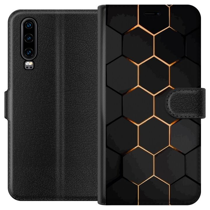 Wallet case for Huawei P30 with Luxurious Pattern design in the group SMARTPHONE & TABLETS / Phone cases / Huawei/Honor at TP E-commerce Nordic AB (A53184)