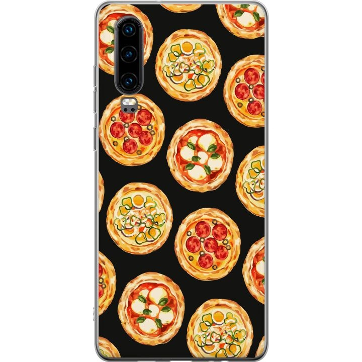 Mobile case for Huawei P30 with Pizza design in the group SMARTPHONE & TABLETS / Phone cases / Huawei/Honor at TP E-commerce Nordic AB (A53199)