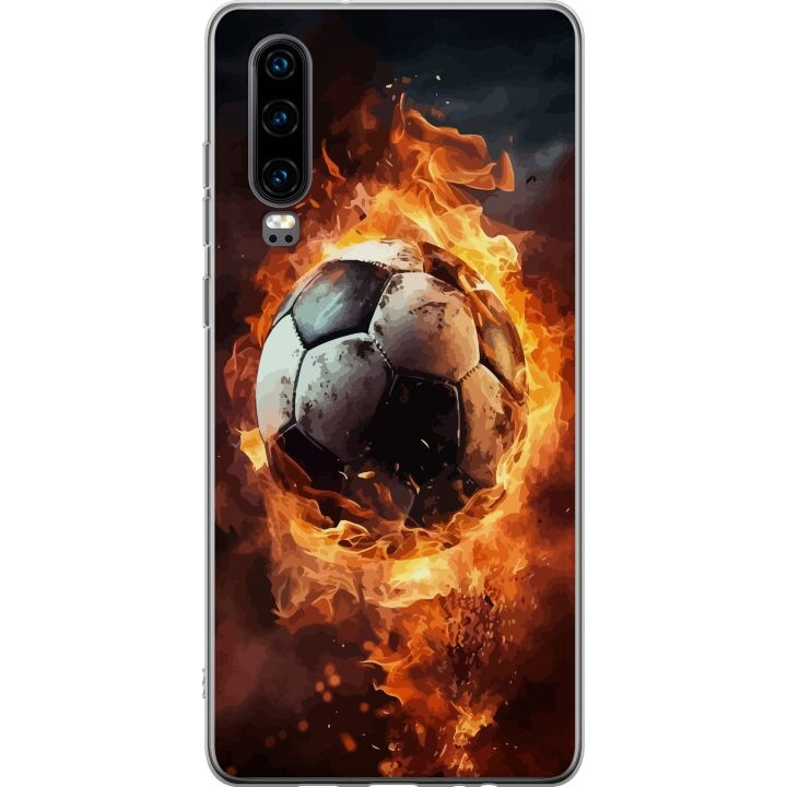 Mobile case for Huawei P30 with Football design in the group SMARTPHONE & TABLETS / Phone cases / Huawei/Honor at TP E-commerce Nordic AB (A53207)