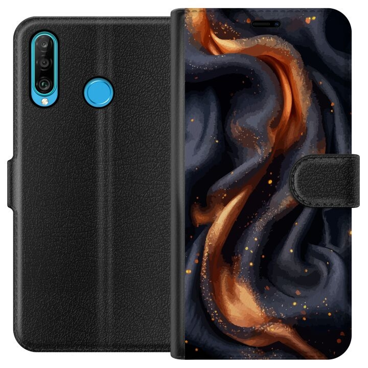 Wallet case for Huawei P30 lite with Fiery silk design in the group SMARTPHONE & TABLETS / Phone cases / Huawei/Honor at TP E-commerce Nordic AB (A53214)