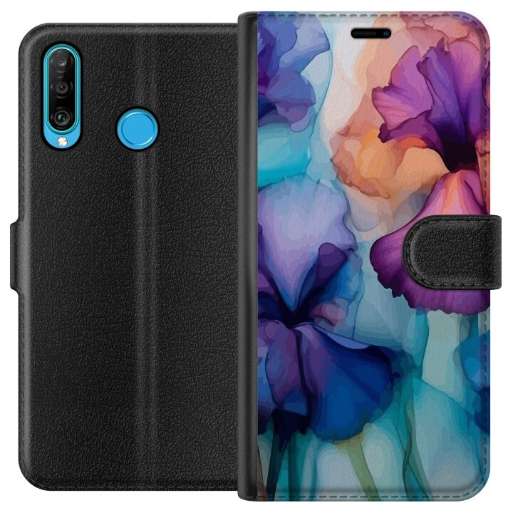 Wallet case for Huawei P30 lite with Magical flowers design in the group SMARTPHONE & TABLETS / Phone cases / Huawei/Honor at TP E-commerce Nordic AB (A53216)