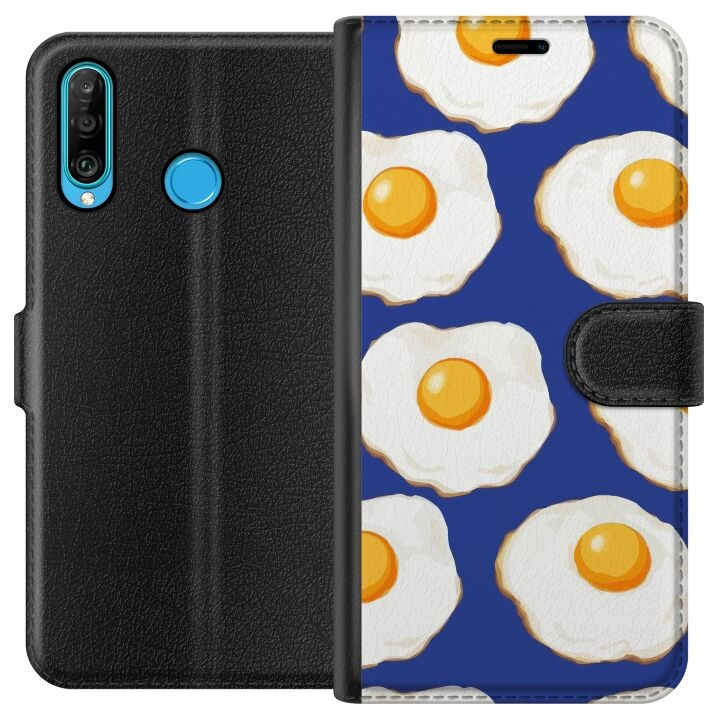 Wallet case for Huawei P30 lite with Fried eggs design in the group SMARTPHONE & TABLETS / Phone cases / Huawei/Honor at TP E-commerce Nordic AB (A53219)