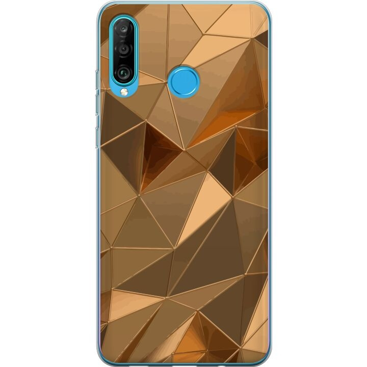 Mobile case for Huawei P30 lite with 3D Gold design in the group SMARTPHONE & TABLETS / Phone cases / Huawei/Honor at TP E-commerce Nordic AB (A53264)