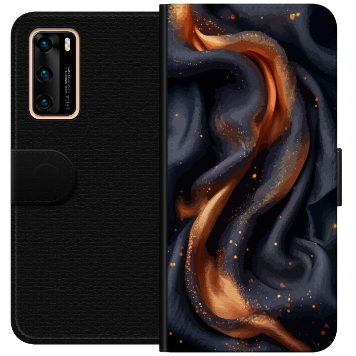 Wallet case for Huawei P40 with Fiery silk design in the group SMARTPHONE & TABLETS / Phone cases / Huawei/Honor at TP E-commerce Nordic AB (A53322)