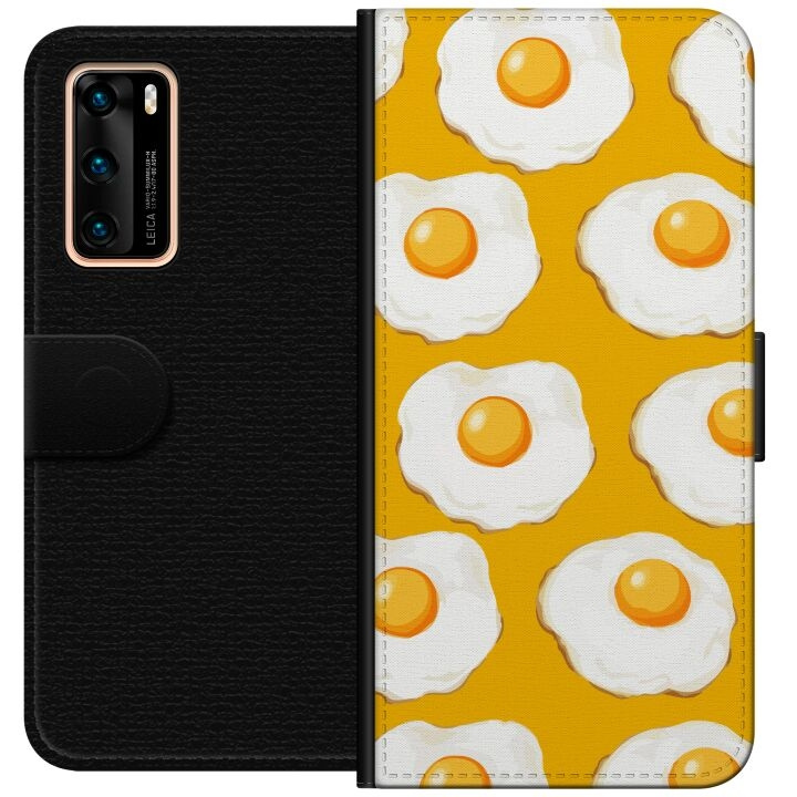 Wallet case for Huawei P40 with Fried egg design in the group SMARTPHONE & TABLETS / Phone cases / Huawei/Honor at TP E-commerce Nordic AB (A53323)