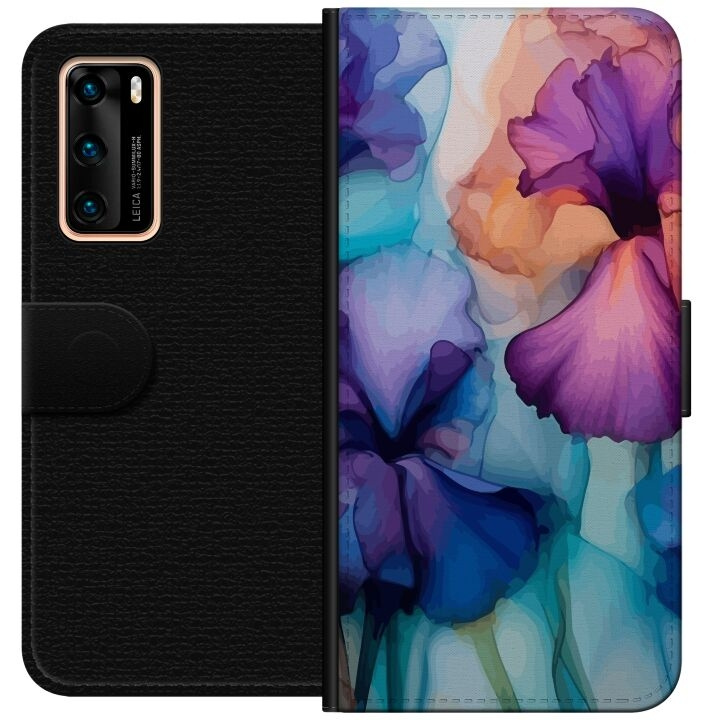 Wallet case for Huawei P40 with Magical flowers design in the group SMARTPHONE & TABLETS / Phone cases / Huawei/Honor at TP E-commerce Nordic AB (A53324)