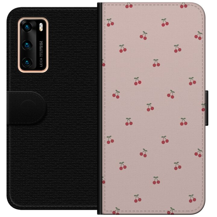 Wallet case for Huawei P40 with Cherry design in the group SMARTPHONE & TABLETS / Phone cases / Huawei/Honor at TP E-commerce Nordic AB (A53328)