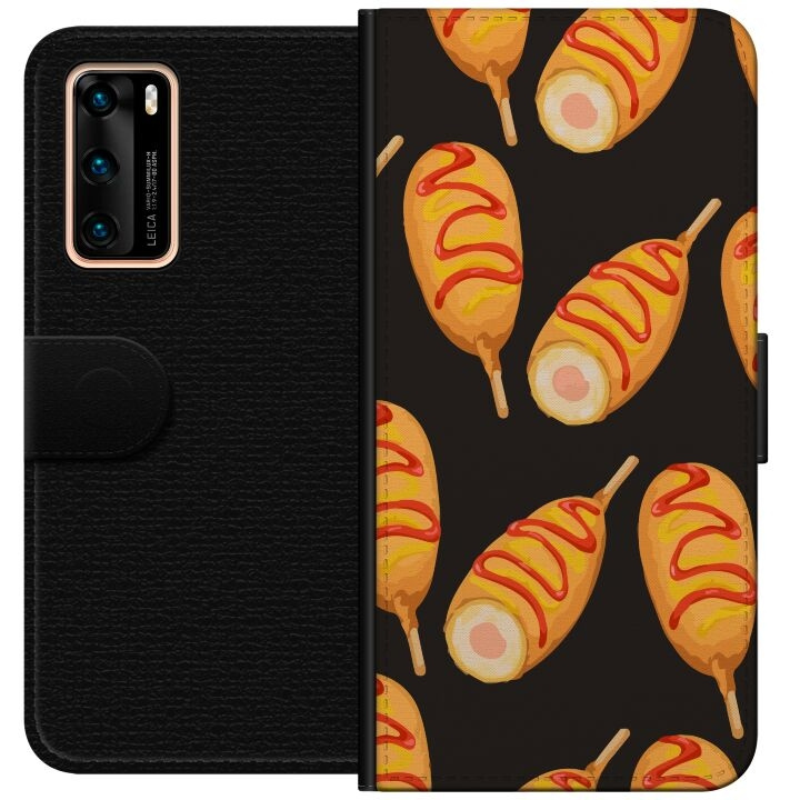 Wallet case for Huawei P40 with Chicken drumstick design in the group SMARTPHONE & TABLETS / Phone cases / Huawei/Honor at TP E-commerce Nordic AB (A53330)