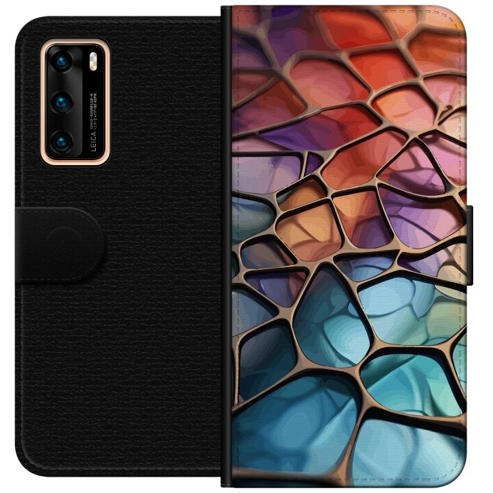 Wallet case for Huawei P40 with Metallic pattern design in the group SMARTPHONE & TABLETS / Phone cases / Huawei/Honor at TP E-commerce Nordic AB (A53331)