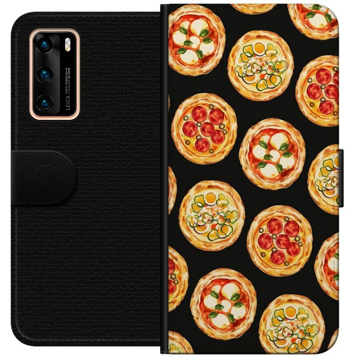 Wallet case for Huawei P40 with Pizza design in the group SMARTPHONE & TABLETS / Phone cases / Huawei/Honor at TP E-commerce Nordic AB (A53334)