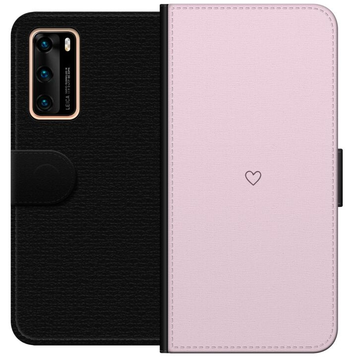 Wallet case for Huawei P40 with Heart design in the group SMARTPHONE & TABLETS / Phone cases / Huawei/Honor at TP E-commerce Nordic AB (A53340)