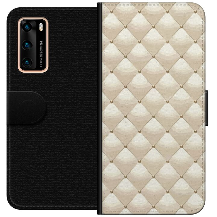 Wallet case for Huawei P40 with Gold shine design in the group SMARTPHONE & TABLETS / Phone cases / Huawei/Honor at TP E-commerce Nordic AB (A53347)