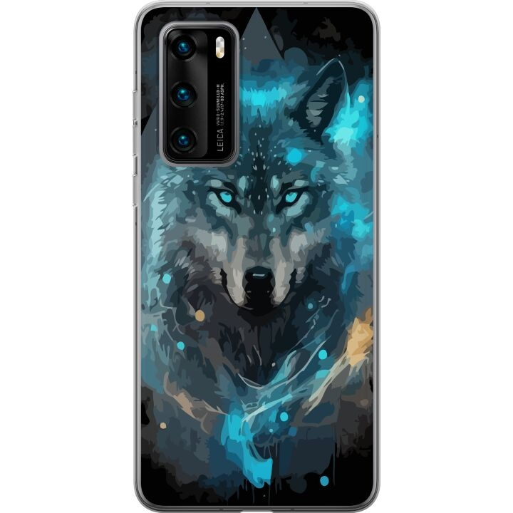 Mobile case for Huawei P40 with Wolf design in the group SMARTPHONE & TABLETS / Phone cases / Huawei/Honor at TP E-commerce Nordic AB (A53353)