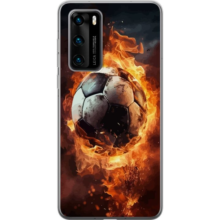 Mobile case for Huawei P40 with Football design in the group SMARTPHONE & TABLETS / Phone cases / Huawei/Honor at TP E-commerce Nordic AB (A53369)