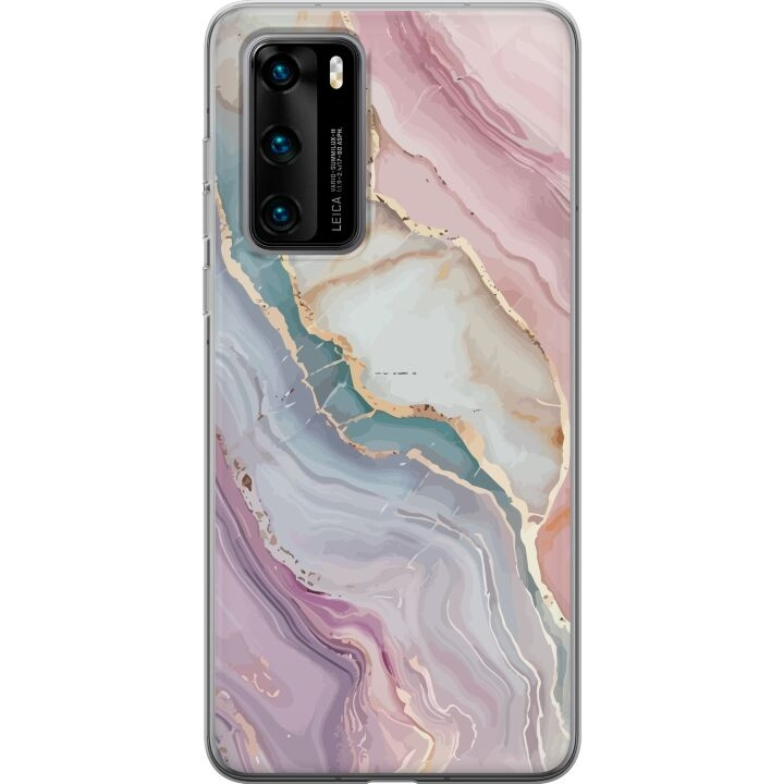 Mobile case for Huawei P40 with Marble design in the group SMARTPHONE & TABLETS / Phone cases / Huawei/Honor at TP E-commerce Nordic AB (A53370)