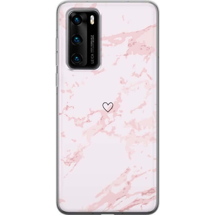 Mobile case for Huawei P40 with Pink Heart design in the group SMARTPHONE & TABLETS / Phone cases / Huawei/Honor at TP E-commerce Nordic AB (A53371)