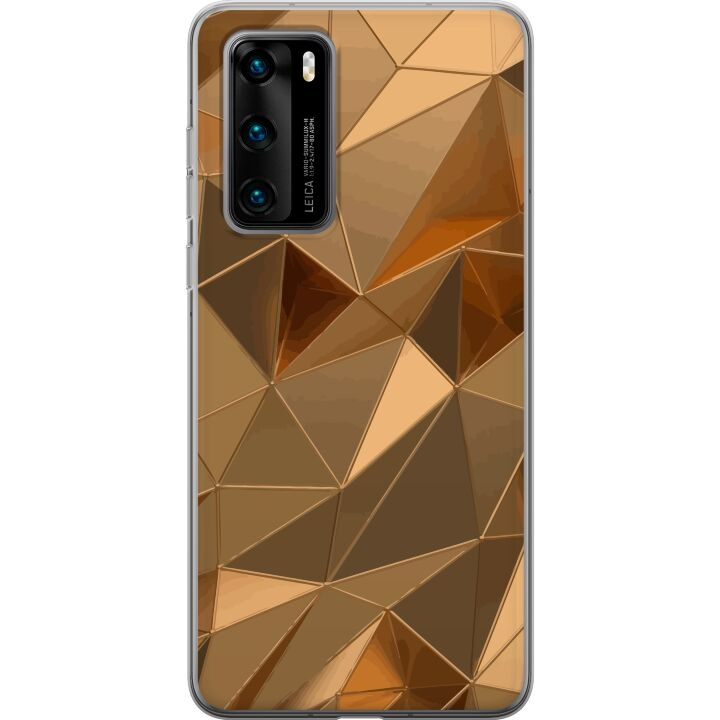 Mobile case for Huawei P40 with 3D Gold design in the group SMARTPHONE & TABLETS / Phone cases / Huawei/Honor at TP E-commerce Nordic AB (A53372)