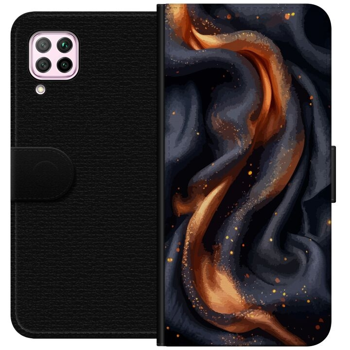 Wallet case for Huawei P40 lite with Fiery silk design in the group SMARTPHONE & TABLETS / Phone cases / Huawei/Honor at TP E-commerce Nordic AB (A53376)