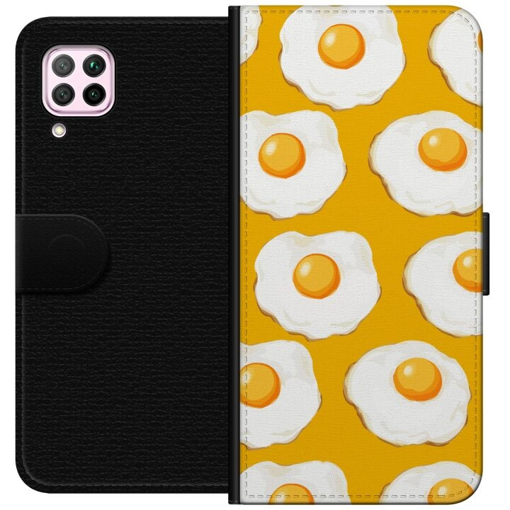 Wallet case for Huawei P40 lite with Fried egg design in the group SMARTPHONE & TABLETS / Phone cases / Huawei/Honor at TP E-commerce Nordic AB (A53377)