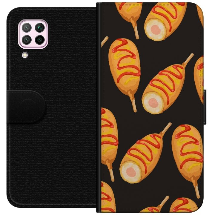 Wallet case for Huawei P40 lite with Chicken drumstick design in the group SMARTPHONE & TABLETS / Phone cases / Huawei/Honor at TP E-commerce Nordic AB (A53384)