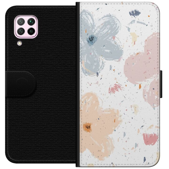 Wallet case for Huawei P40 lite with Flowers design in the group SMARTPHONE & TABLETS / Phone cases / Huawei/Honor at TP E-commerce Nordic AB (A53387)