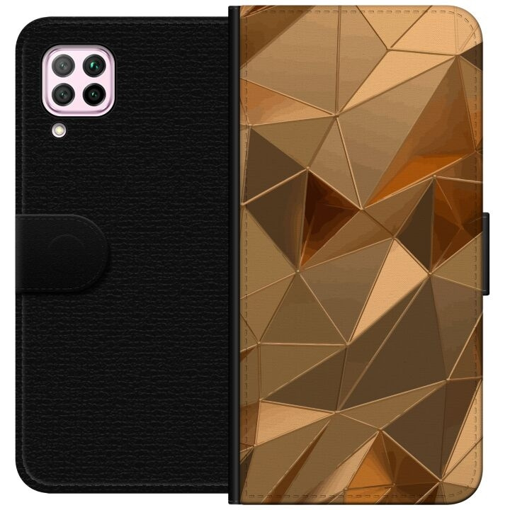 Wallet case for Huawei P40 lite with 3D Gold design in the group SMARTPHONE & TABLETS / Phone cases / Huawei/Honor at TP E-commerce Nordic AB (A53399)