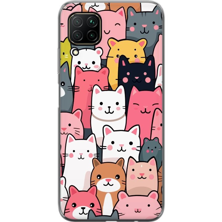 Mobile case for Huawei P40 lite with Cat pattern design in the group SMARTPHONE & TABLETS / Phone cases / Huawei/Honor at TP E-commerce Nordic AB (A53410)