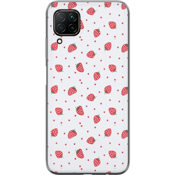 Mobile case for Huawei P40 lite with Strawberries design in the group SMARTPHONE & TABLETS / Phone cases / Huawei/Honor at TP E-commerce Nordic AB (A53419)