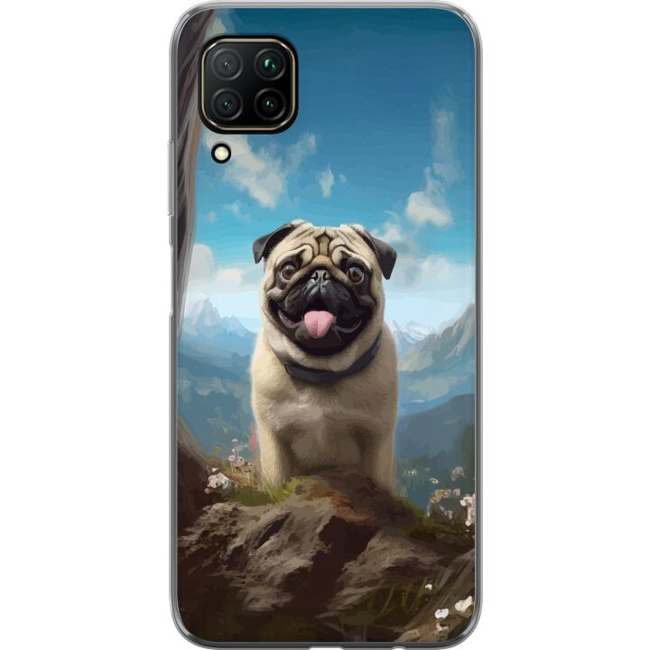 Mobile case for Huawei P40 lite with Happy Dog design in the group SMARTPHONE & TABLETS / Phone cases / Huawei/Honor at TP E-commerce Nordic AB (A53420)