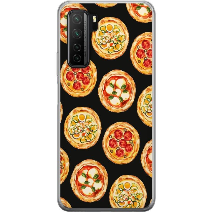 Mobile case for Huawei P40 lite 5G with Pizza design in the group SMARTPHONE & TABLETS / Phone cases / Huawei/Honor at TP E-commerce Nordic AB (A53442)