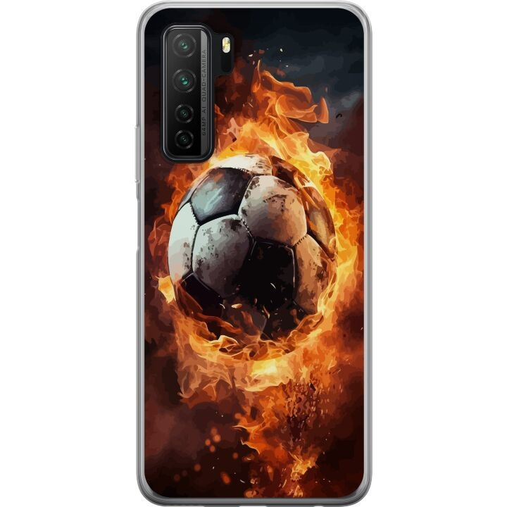 Mobile case for Huawei P40 lite 5G with Football design in the group SMARTPHONE & TABLETS / Phone cases / Huawei/Honor at TP E-commerce Nordic AB (A53450)