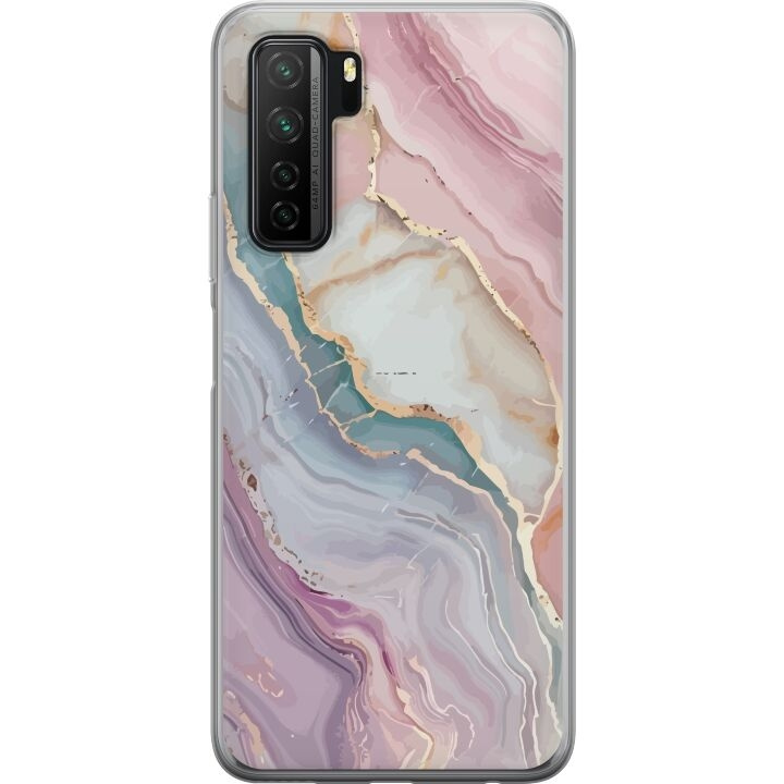 Mobile case for Huawei P40 lite 5G with Marble design in the group SMARTPHONE & TABLETS / Phone cases / Huawei/Honor at TP E-commerce Nordic AB (A53451)