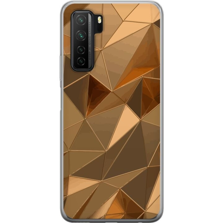 Mobile case for Huawei P40 lite 5G with 3D Gold design in the group SMARTPHONE & TABLETS / Phone cases / Huawei/Honor at TP E-commerce Nordic AB (A53453)