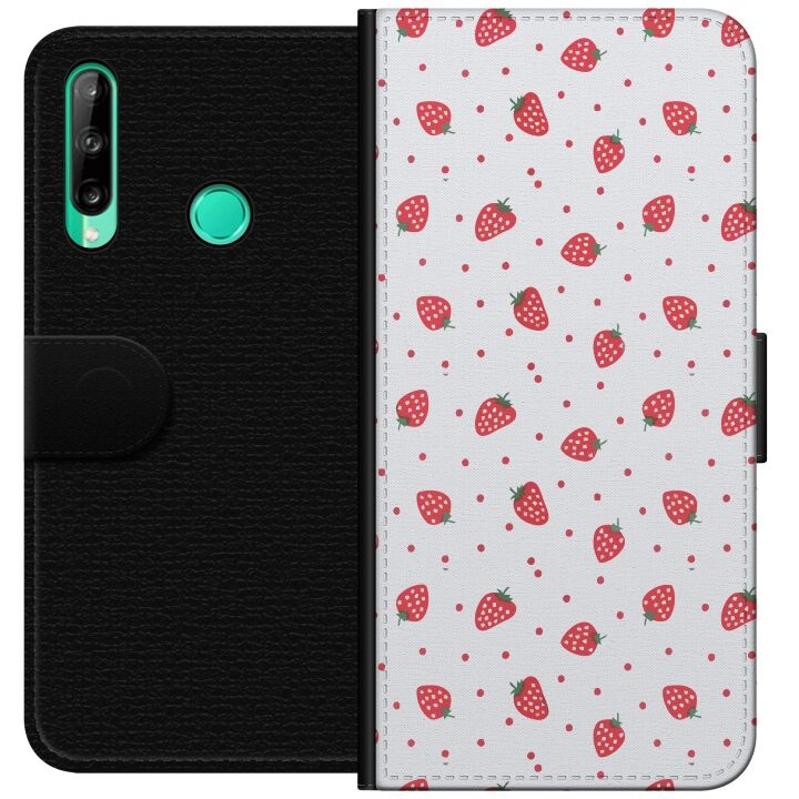 Wallet case for Huawei P40 lite E with Strawberries design in the group SMARTPHONE & TABLETS / Phone cases / Huawei/Honor at TP E-commerce Nordic AB (A53473)