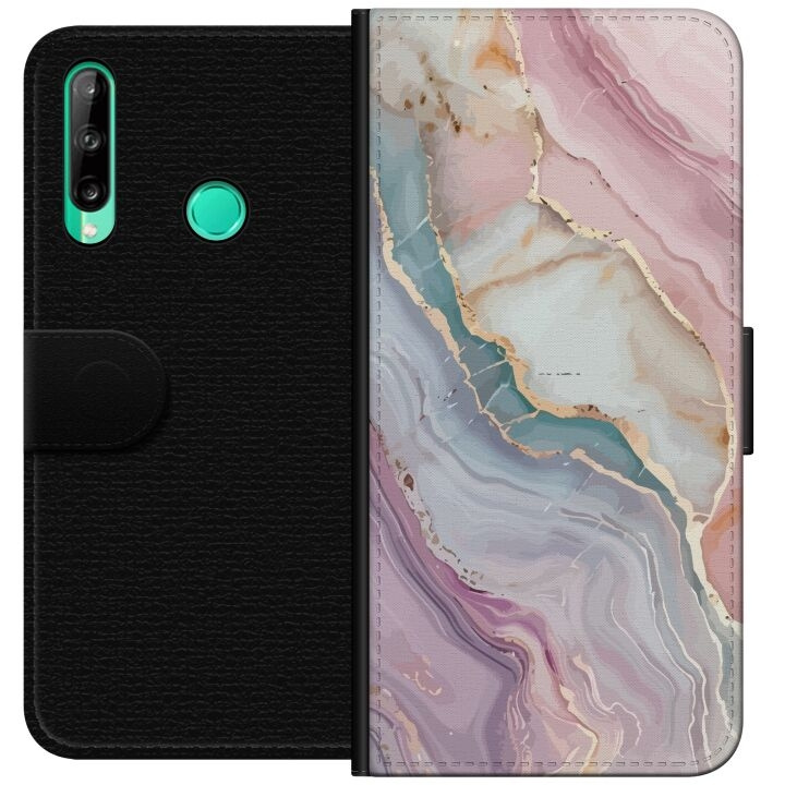 Wallet case for Huawei P40 lite E with Marble design in the group SMARTPHONE & TABLETS / Phone cases / Huawei/Honor at TP E-commerce Nordic AB (A53478)