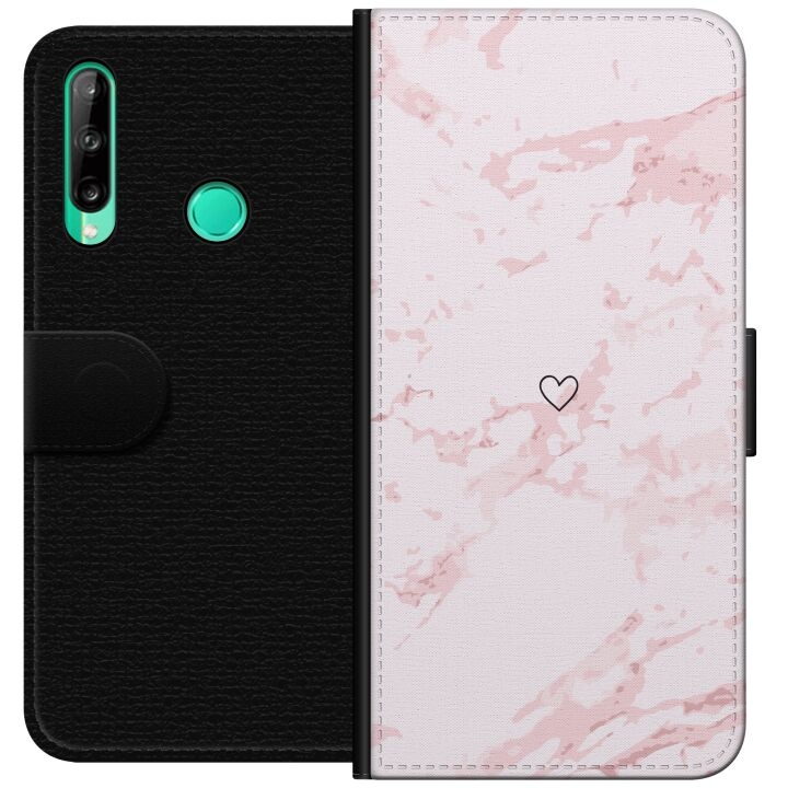 Wallet case for Huawei P40 lite E with Pink Heart design in the group SMARTPHONE & TABLETS / Phone cases / Huawei/Honor at TP E-commerce Nordic AB (A53479)