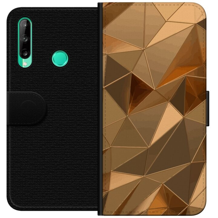 Wallet case for Huawei P40 lite E with 3D Gold design in the group SMARTPHONE & TABLETS / Phone cases / Huawei/Honor at TP E-commerce Nordic AB (A53480)