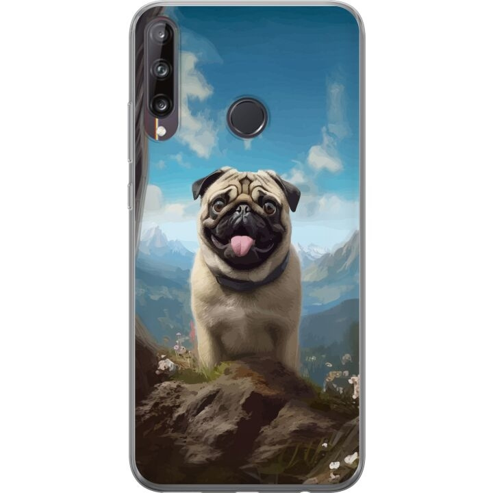 Mobile case for Huawei P40 lite E with Happy Dog design in the group SMARTPHONE & TABLETS / Phone cases / Huawei/Honor at TP E-commerce Nordic AB (A53501)