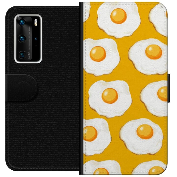 Wallet case for Huawei P40 Pro with Fried egg design in the group SMARTPHONE & TABLETS / Phone cases / Huawei/Honor at TP E-commerce Nordic AB (A53512)