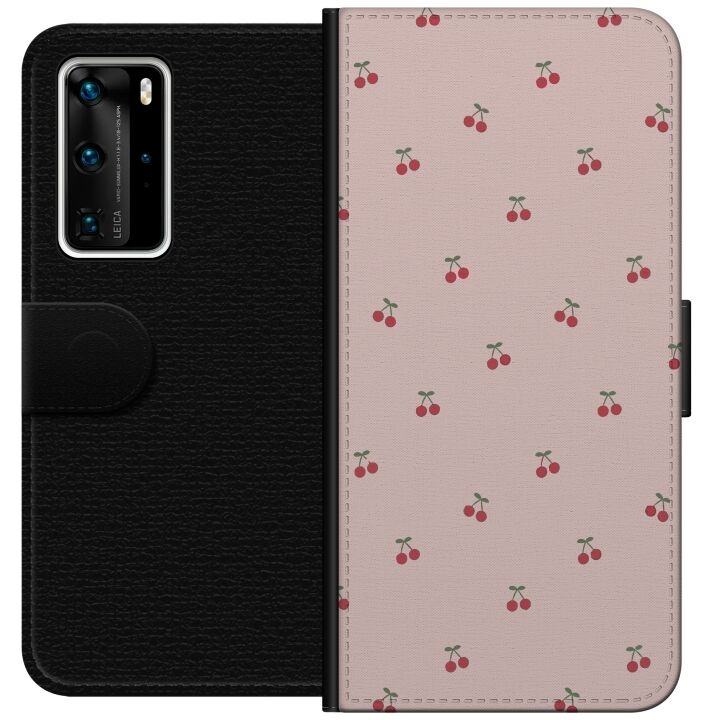 Wallet case for Huawei P40 Pro with Cherry design in the group SMARTPHONE & TABLETS / Phone cases / Huawei/Honor at TP E-commerce Nordic AB (A53517)