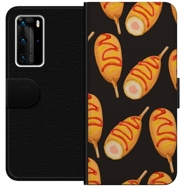 Wallet case for Huawei P40 Pro with Chicken drumstick design in the group SMARTPHONE & TABLETS / Phone cases / Huawei/Honor at TP E-commerce Nordic AB (A53519)