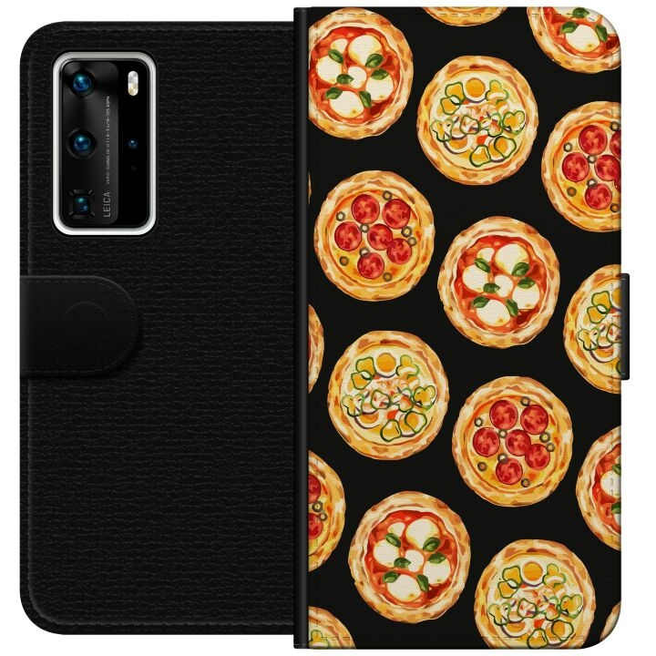 Wallet case for Huawei P40 Pro with Pizza design in the group SMARTPHONE & TABLETS / Phone cases / Huawei/Honor at TP E-commerce Nordic AB (A53523)