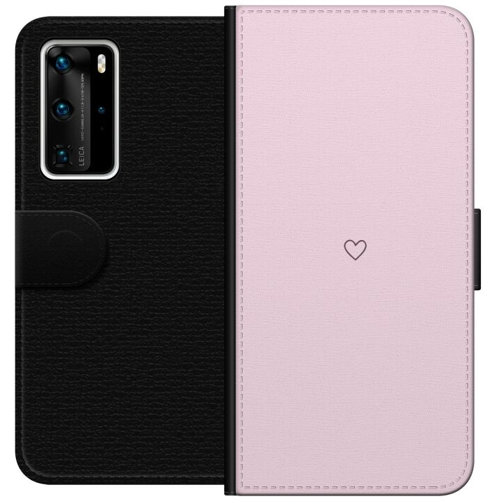 Wallet case for Huawei P40 Pro with Heart design in the group SMARTPHONE & TABLETS / Phone cases / Huawei/Honor at TP E-commerce Nordic AB (A53529)