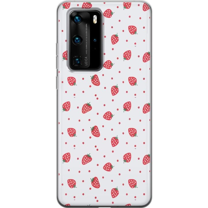 Mobile case for Huawei P40 Pro with Strawberries design in the group SMARTPHONE & TABLETS / Phone cases / Huawei/Honor at TP E-commerce Nordic AB (A53554)