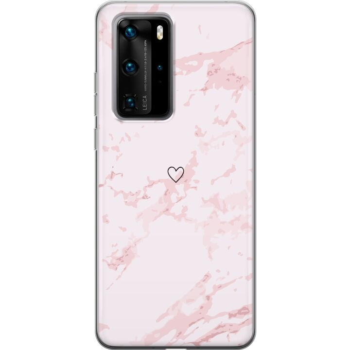 Mobile case for Huawei P40 Pro with Pink Heart design in the group SMARTPHONE & TABLETS / Phone cases / Huawei/Honor at TP E-commerce Nordic AB (A53560)