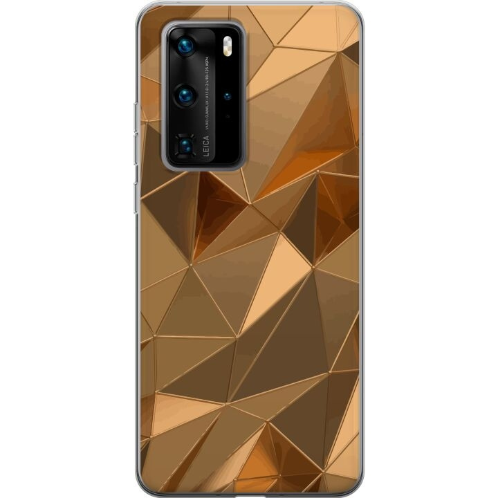 Mobile case for Huawei P40 Pro with 3D Gold design in the group SMARTPHONE & TABLETS / Phone cases / Huawei/Honor at TP E-commerce Nordic AB (A53561)