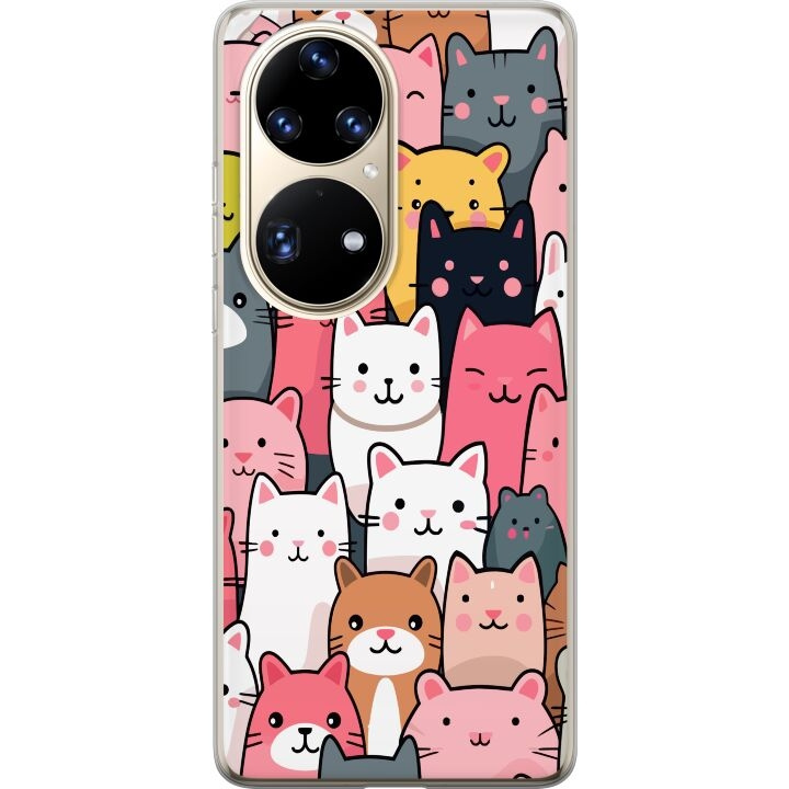 Mobile case for Huawei P50 Pro with Cat pattern design in the group SMARTPHONE & TABLETS / Phone cases / Huawei/Honor at TP E-commerce Nordic AB (A53572)